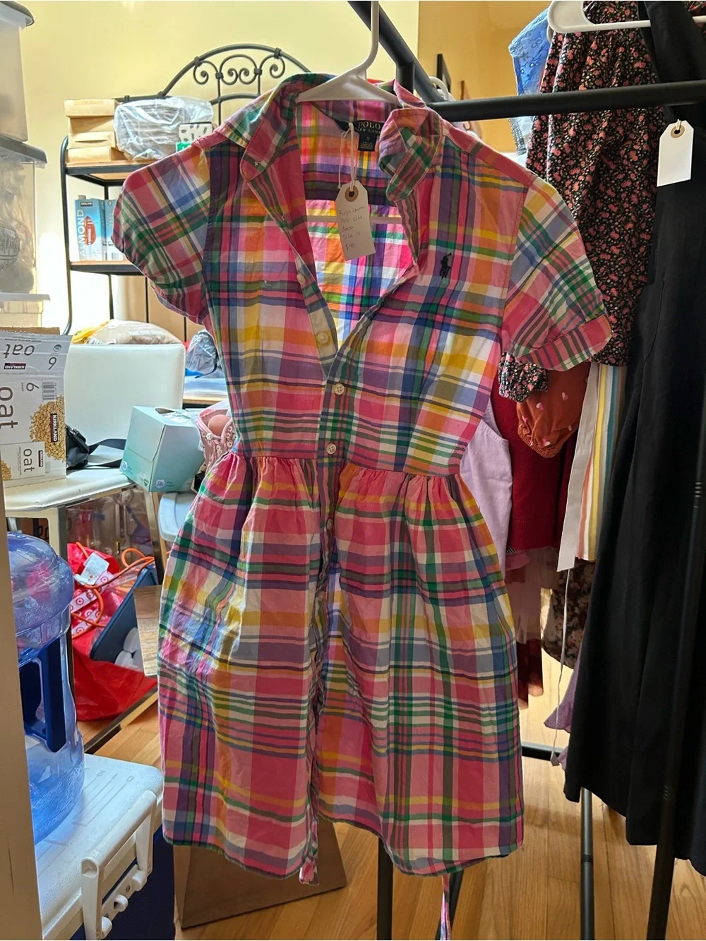 Ralph Lauren Pink Multi-Color Plaid Kids Button-Down